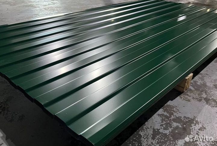 Профлист заборный С8 зелёный (0.35) пф1175