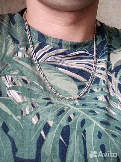 Цепь серебряная двойной Ромб 925 пробы