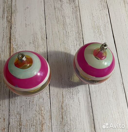 Елочные игрушки СССР глинка одним лотом