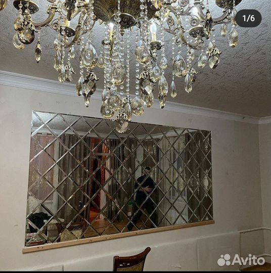 Зеркальное панно фацет