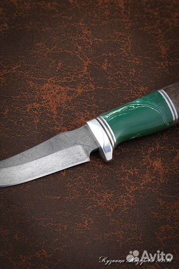 Нож Малыш-2, Х12мф, рукоять карельская береза кори