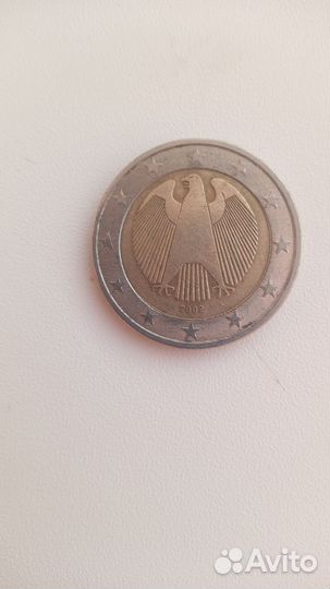 Продаю монету 2 euro, 2002 года буква А