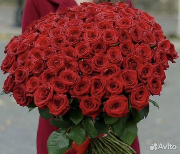 Цветы Розы 51, 101, 201+ Доставка Бесплатная