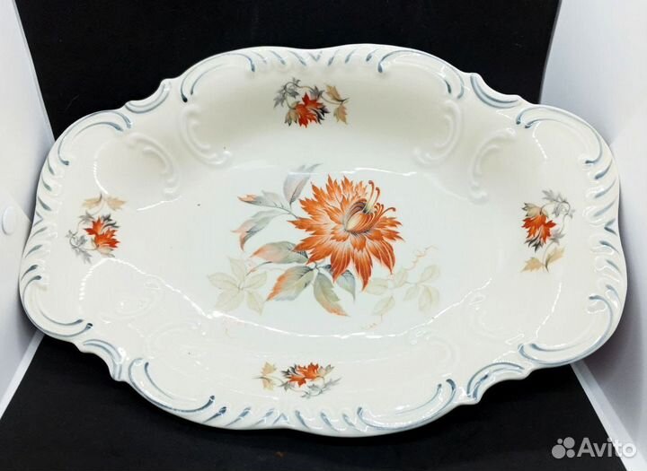 Антикварное блюдо-ладья. Германия