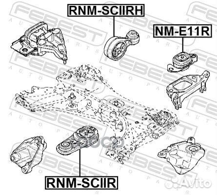 Опора двигателя задняя RNM-sciir Febest