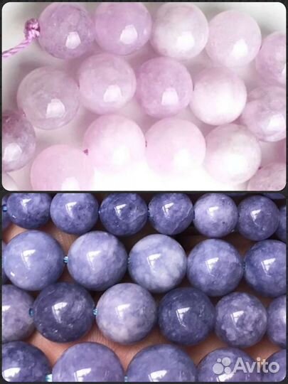 Натуральный Пурпурный Ангелит. 8 мм, 44-46 шт