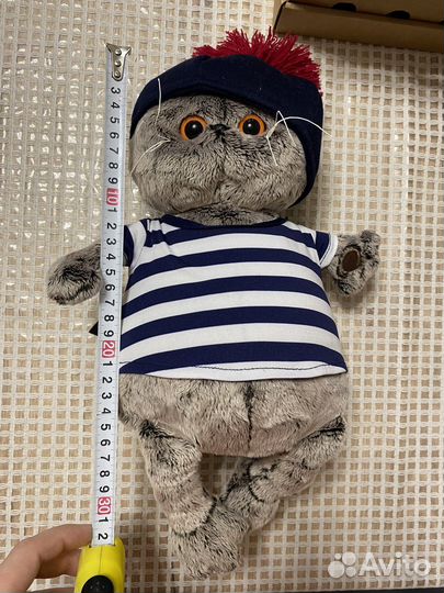 Мягкая игрушка кот басик 25 см новая