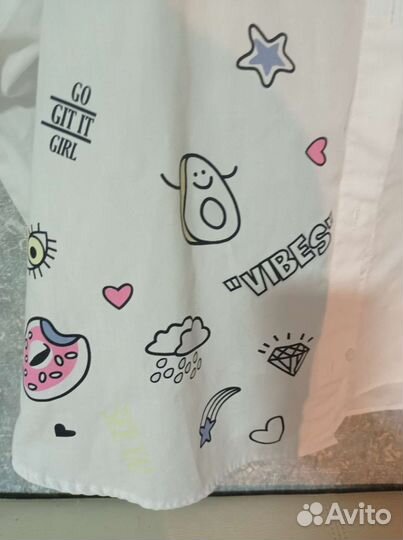 Блузка рубашка для девочки рост 140 10 лет