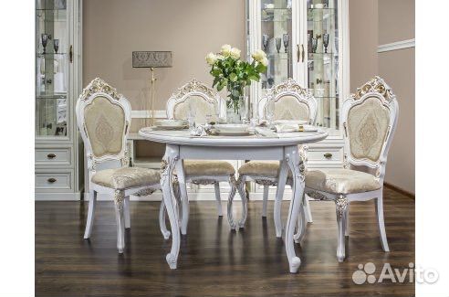 Столовая натали белый глянец