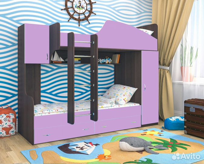Кровать двухъярусная детская