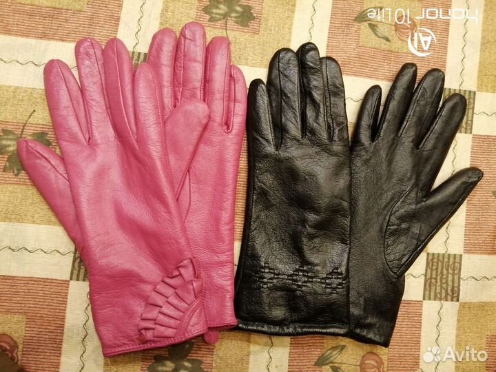 Перчатки женские кожаные новые