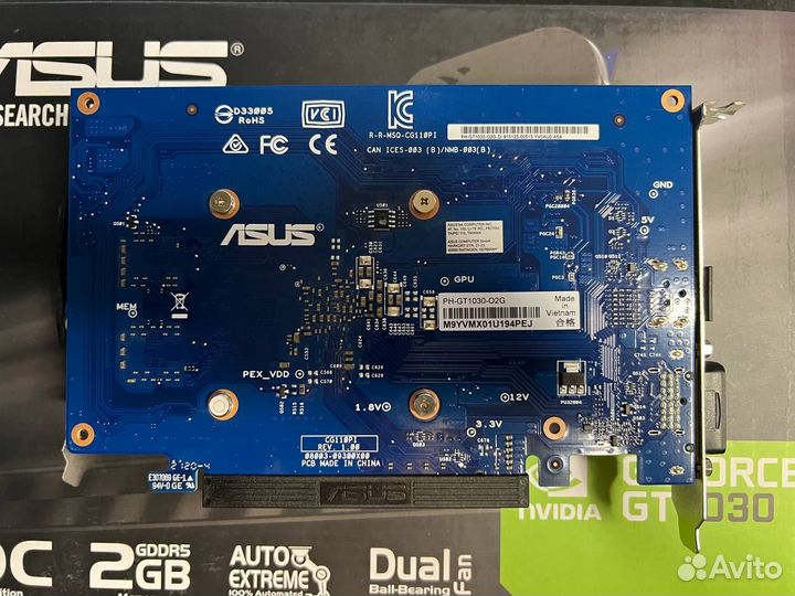 Видеокарта asus GeForce GT 1030 Phoenix