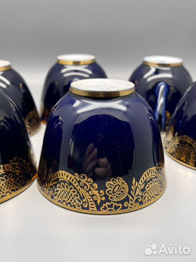 Чайная пара лфз кобальт золотой фриз