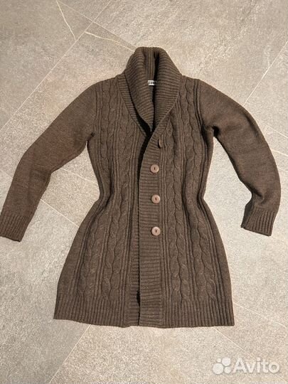 Кардиган теплый удлиненный