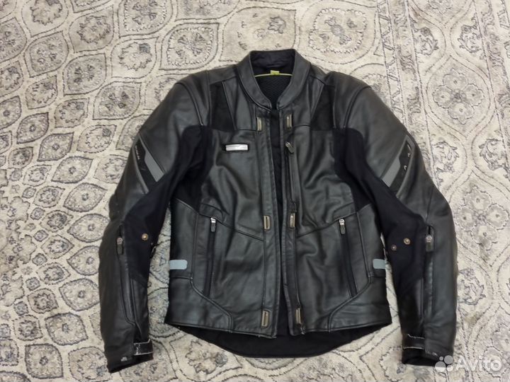 Мотокуртка кожаная мужская 46