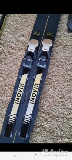 Лыжный комплект, лыжи, палки, чехол, 140см