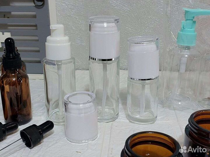 Контейнер для косметики поездка отпуск стекло тара