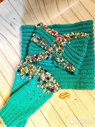 Вяжу на заказ снуды,варежки,митенки,чалмы тюрбаны