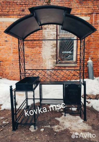 Мангал с крышей