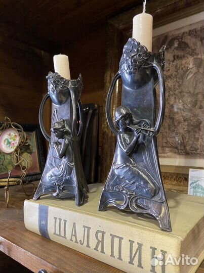 Антикварные подсвечники модерн, WMF