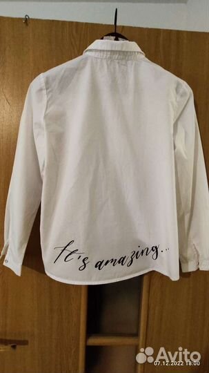 Блузка белая для девочек 152- 164