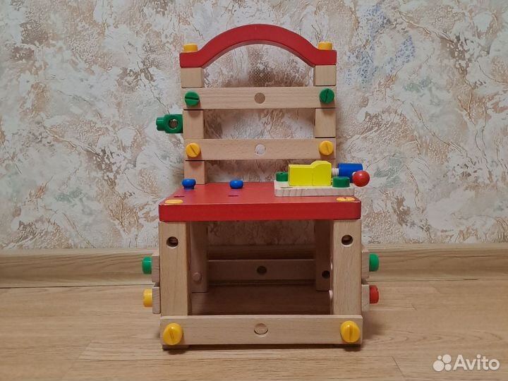 Детский конструктор деревянный стул стульчик
