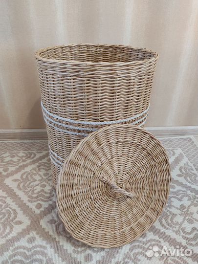 Корзина плетёная для белья/хранения