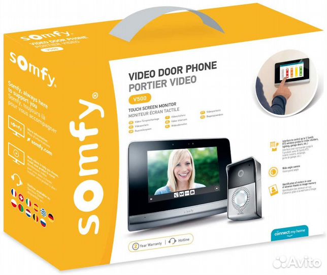 Видеодомофон Somfy v500 по двум жилам