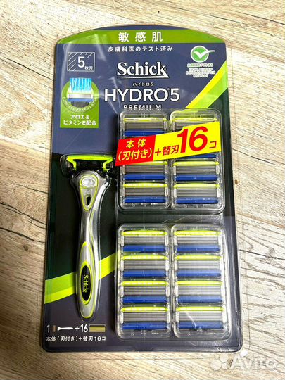 Станок Schick hydro 5 premium 17 картриджей Япония