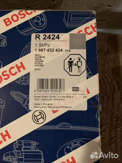 Фильтр салонный на bmw 3