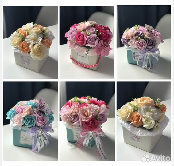 Букеты из мыльных роз