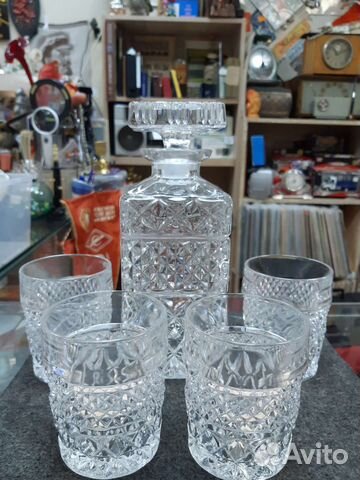 Графин хрустальный с бокалами СССР