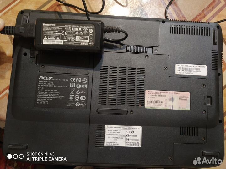 Ноутбук Acer Aspire core 2 duo T5550