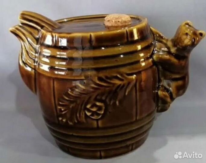 Штоф СССР бочка медведь