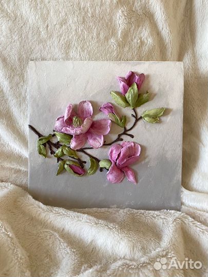 Объемная картина Ветка магнолии