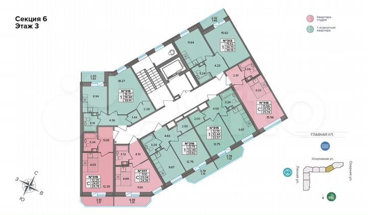 1-к. квартира, 33,6 м², 3/8 эт.