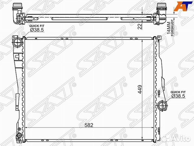 Радиатор охлаждения BMW E46 купе