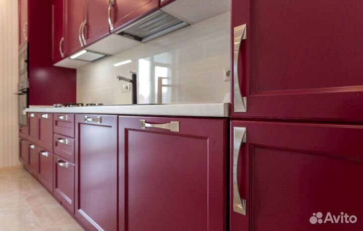 Прямая кухня мдф фасады