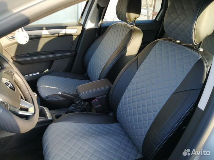 Чехлы Автопилот для Arkana Черн+Сер+Ромб