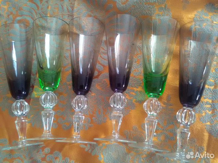 Фужеры бокалы СССР Суздаль Муратов 6 штук