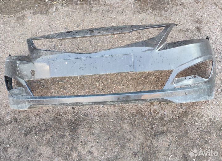 Бампер передний Hyundai Solaris 2015 коричневый