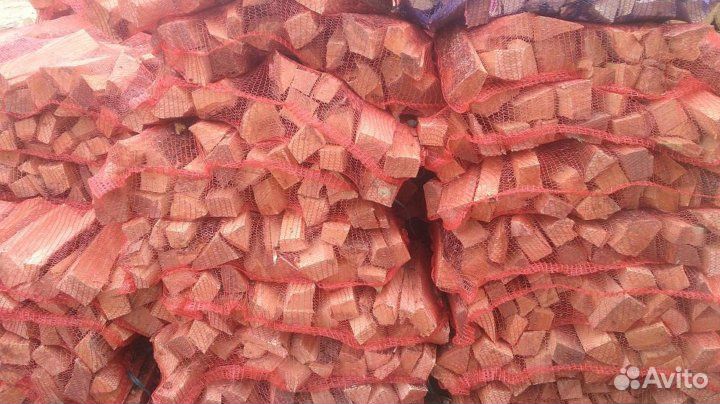 Дрова колотые в сетках