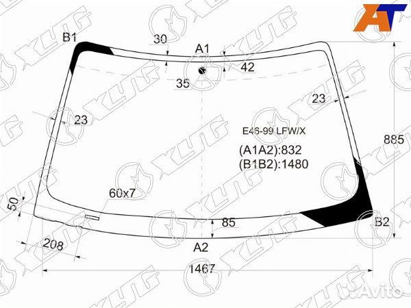 Стекло лобовое BMW 3-series