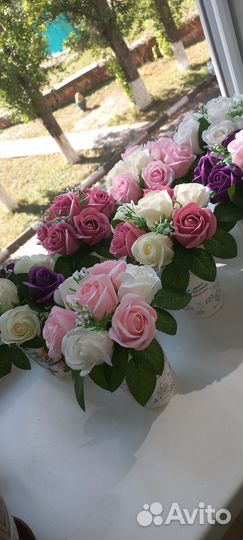 Букет из мыльных роз учителю