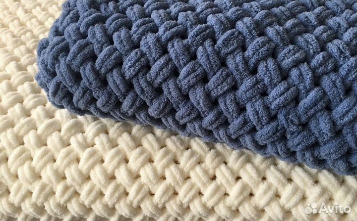 Плед вязаный ручная работа