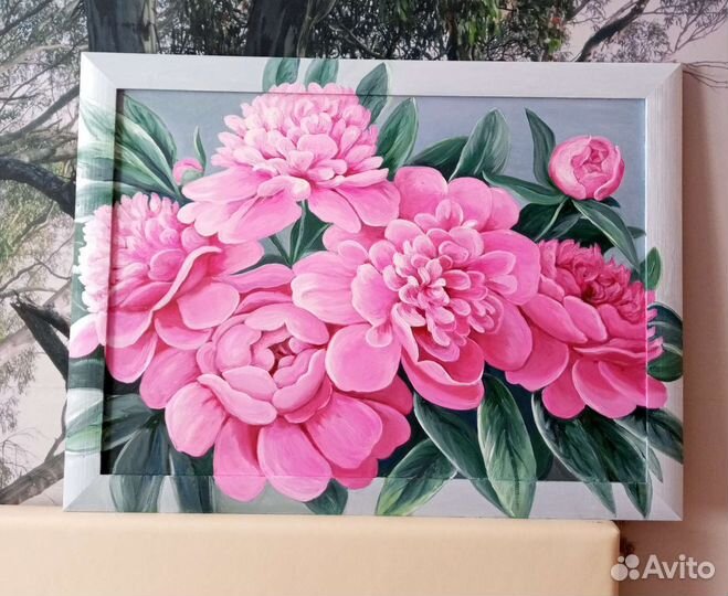 Картина маслом на холсте цветы