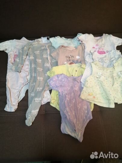 Вещи пакетом на девочку 68 74 80