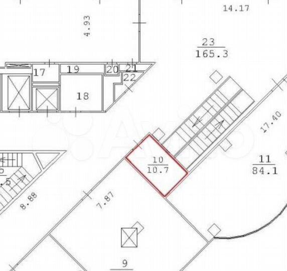 Свободного назначения, 10.7 м²