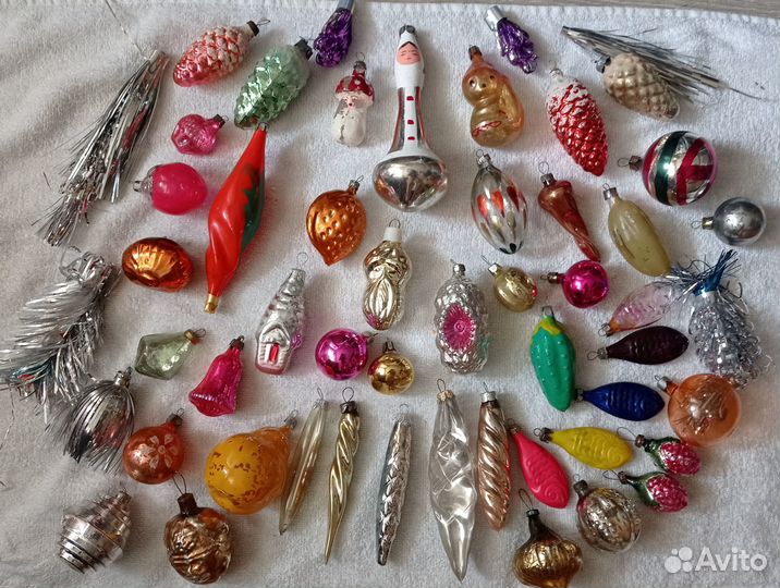 Елочные игрушки СССР в реставрацию лотом