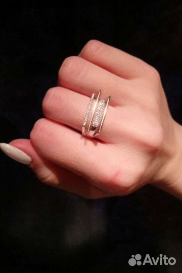 Кольцо серебро